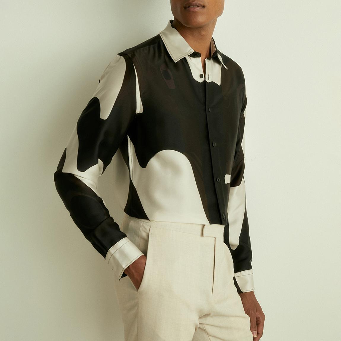 Brown Montana Abstract Wave Shirt main product photo