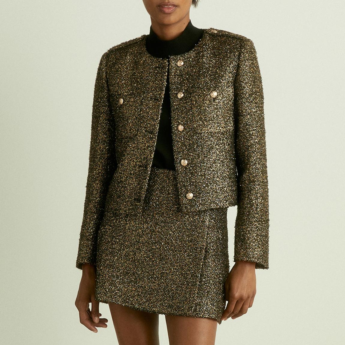 Gold Marl Wynee Cropped Sparkle Jacket main product photo