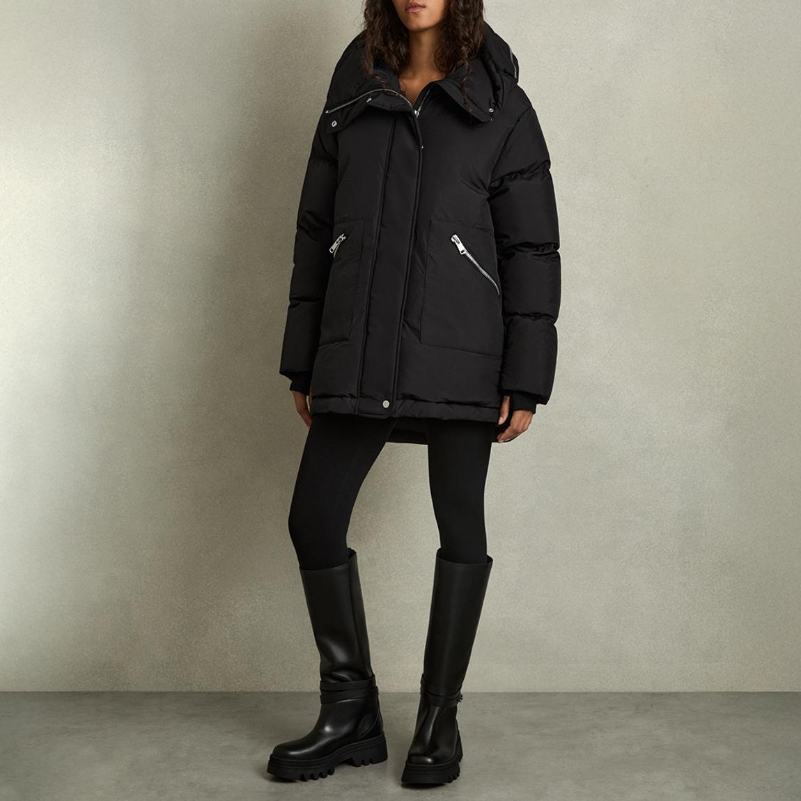 Black Lexie Puffer Coat main product photo