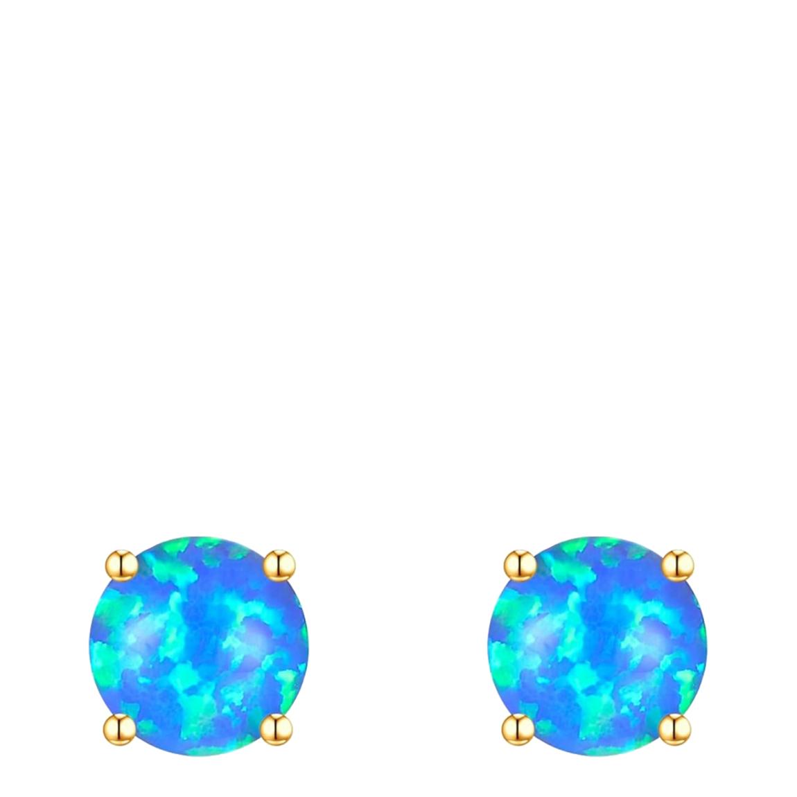 18K Gold Opal Stud Earrings main product photo