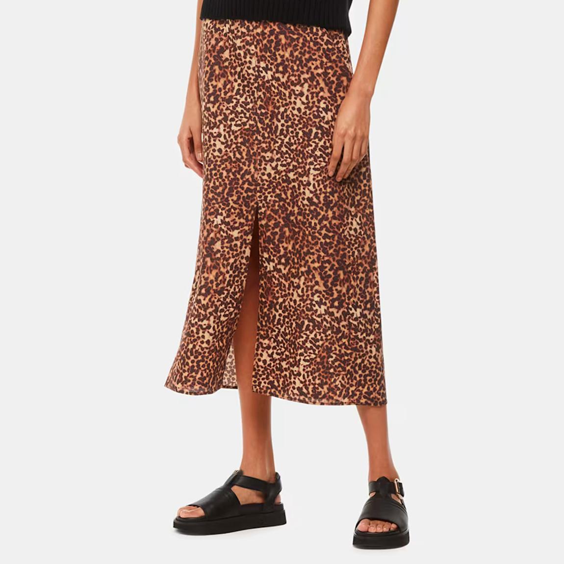 Brown Marble Spot Front Split Skirt main product photo