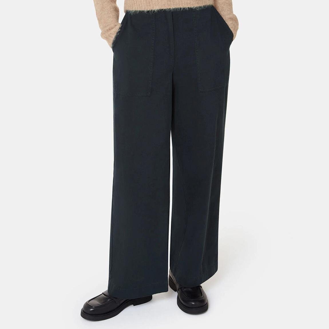 Washed Black Ruth Relaxed Leg Trousers main product photo
