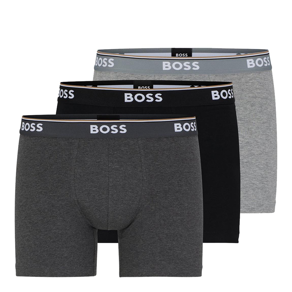 Grey Cotton Blend 3-Pack Boxers main product photo
