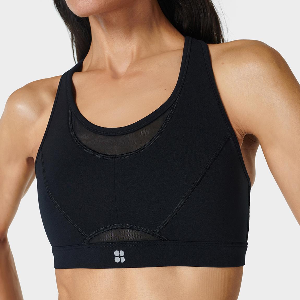 Power Icon Running Bra - Black main product photo