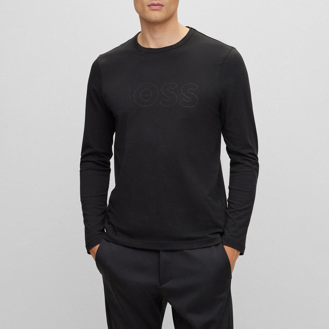 Black Tognbo Long Sleeve Cotton Top main product photo
