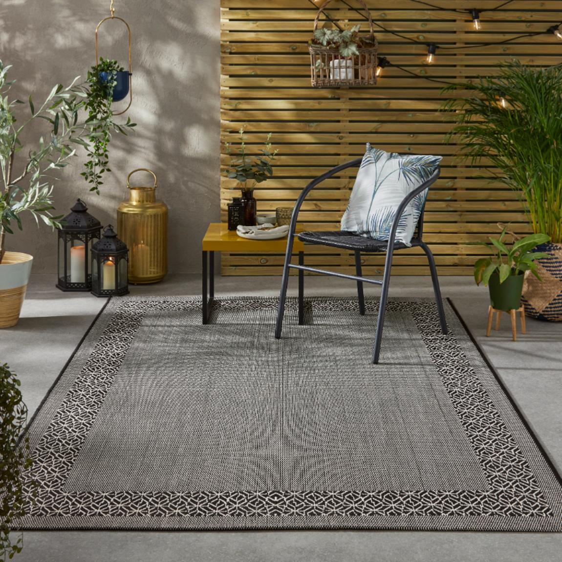 Terrazzo Indoor Outdoor Rug Black - 230cm x 160cm main product photo