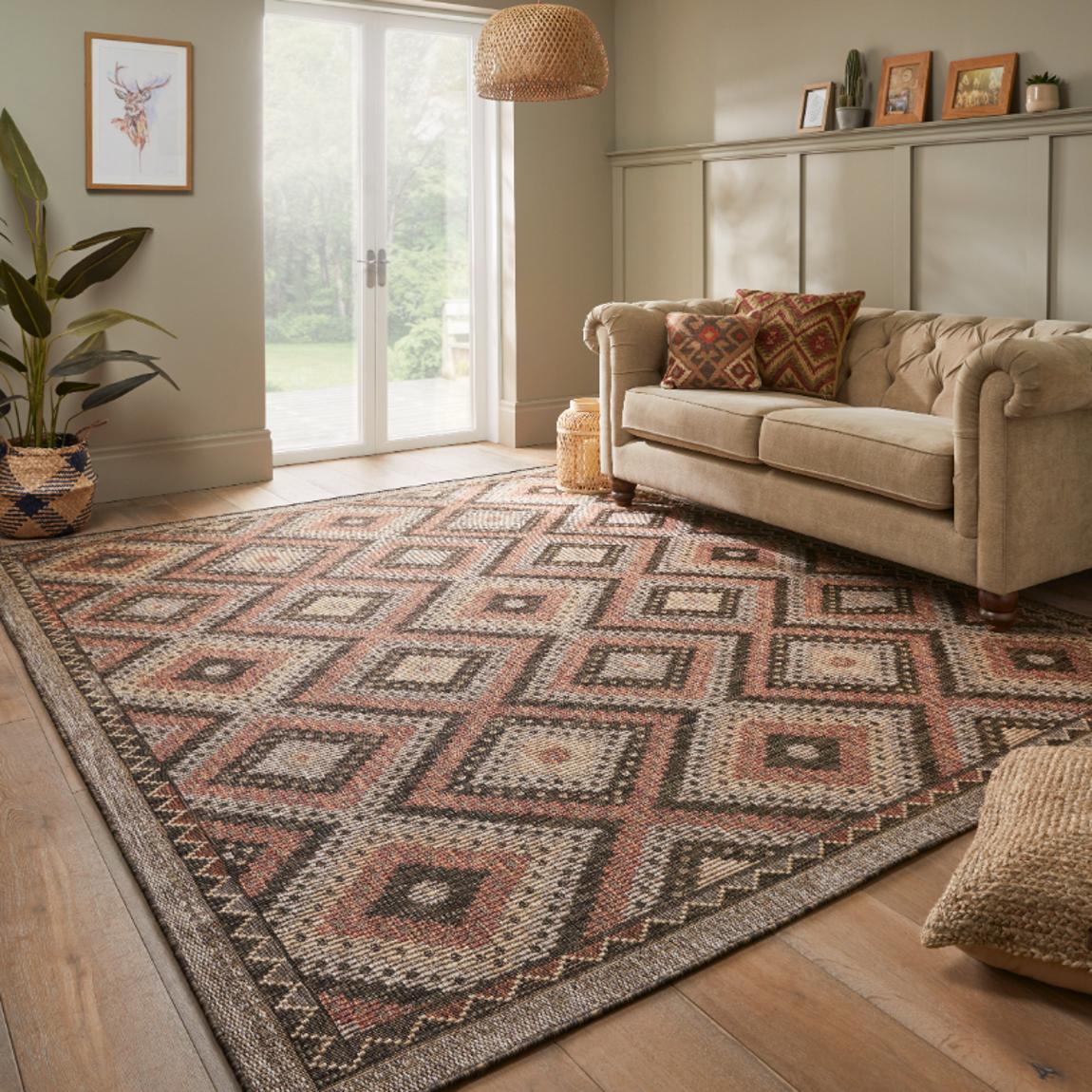Sumac Indoor Outdoor Rug Brown Rust - 300cm x 240cm main product photo