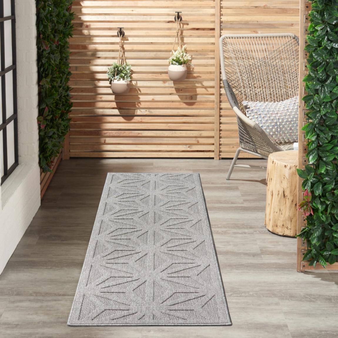 Cozumel Indoor Outdoor Rug Light Grey - 229cm x 66cm main product photo