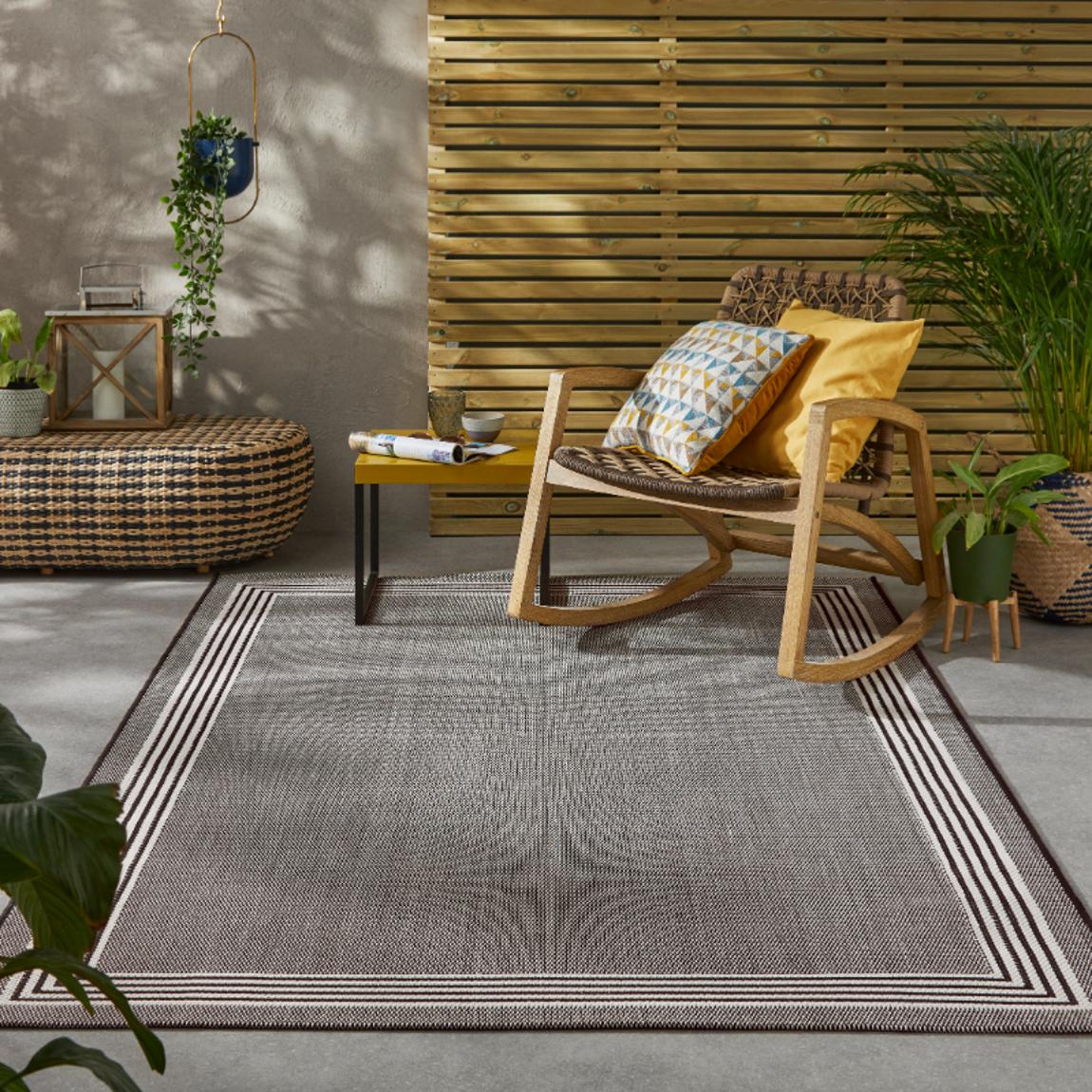 Terrazzo Indoor Outdoor Rug Black - 290cm x 200cm main product photo