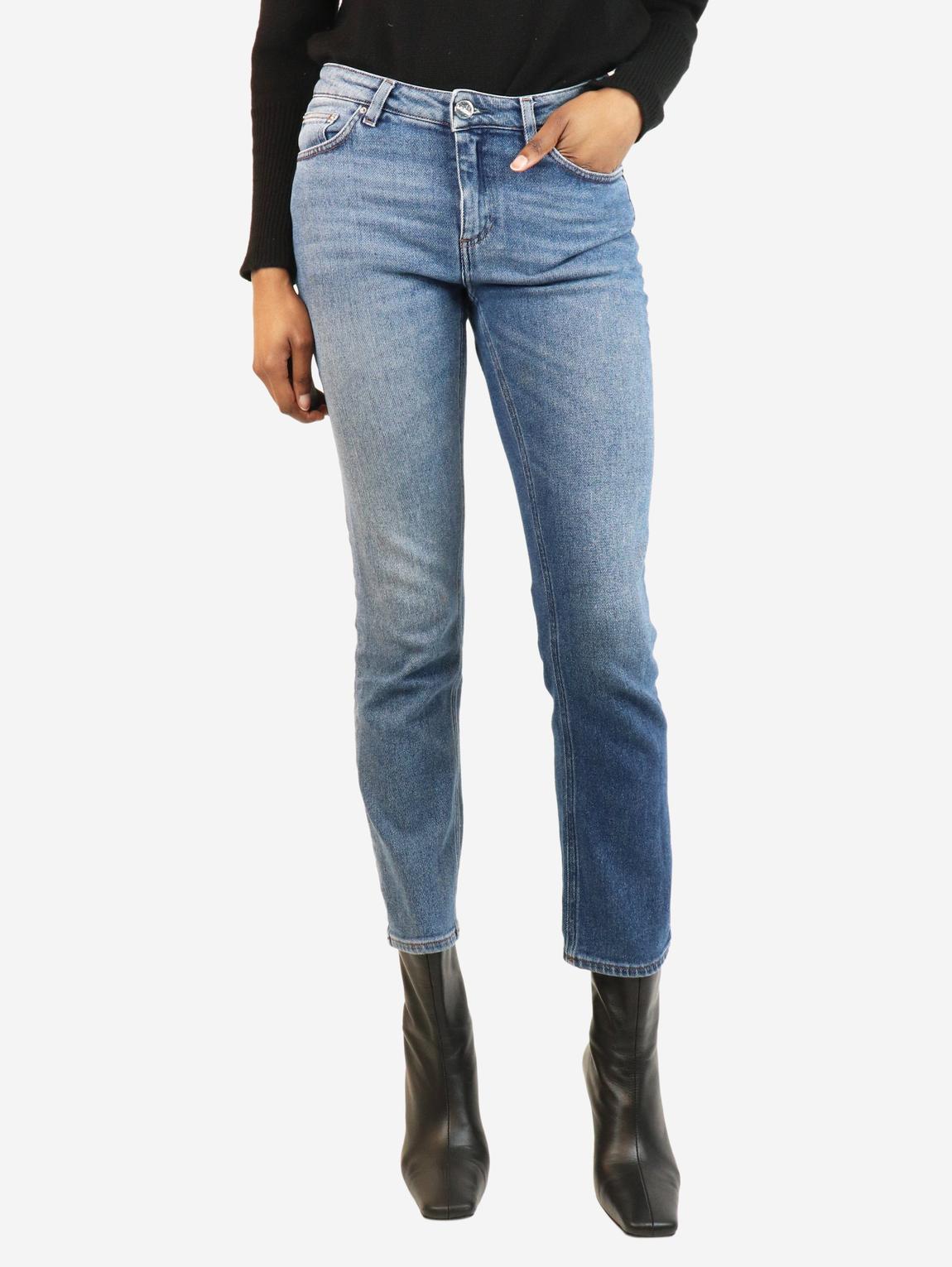 Blue straight-leg jeans main product photo