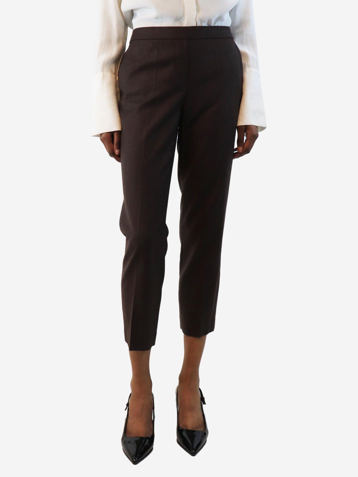 Dark brown wool trousers main product photo