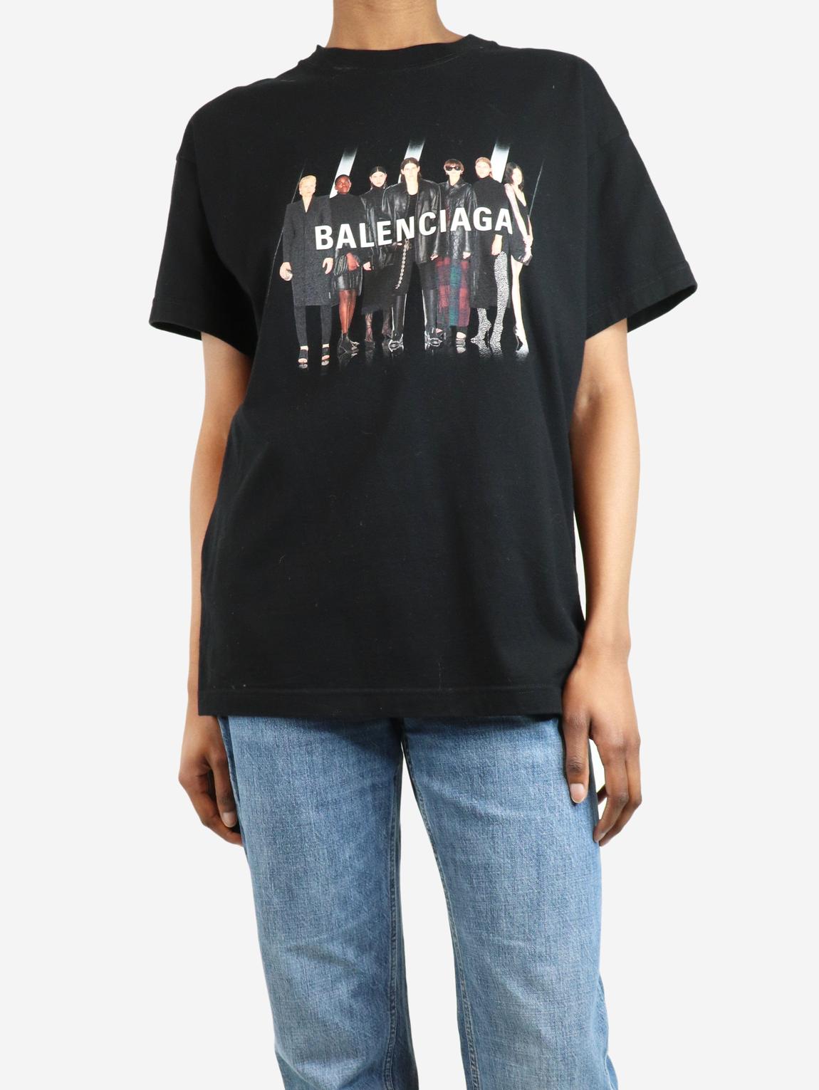 Black graphic print t-shirt main product photo