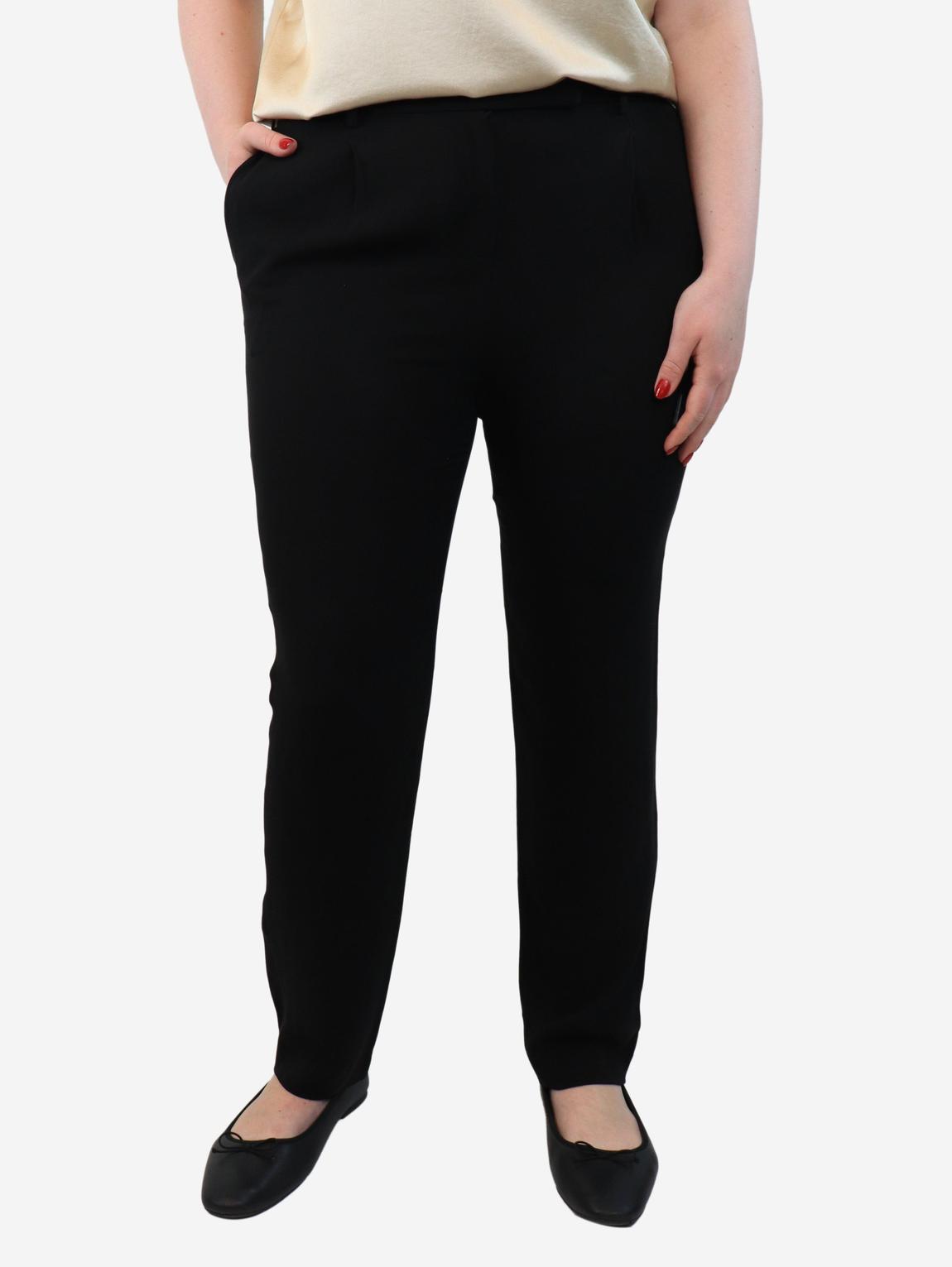 Black pleated trousers main product photo