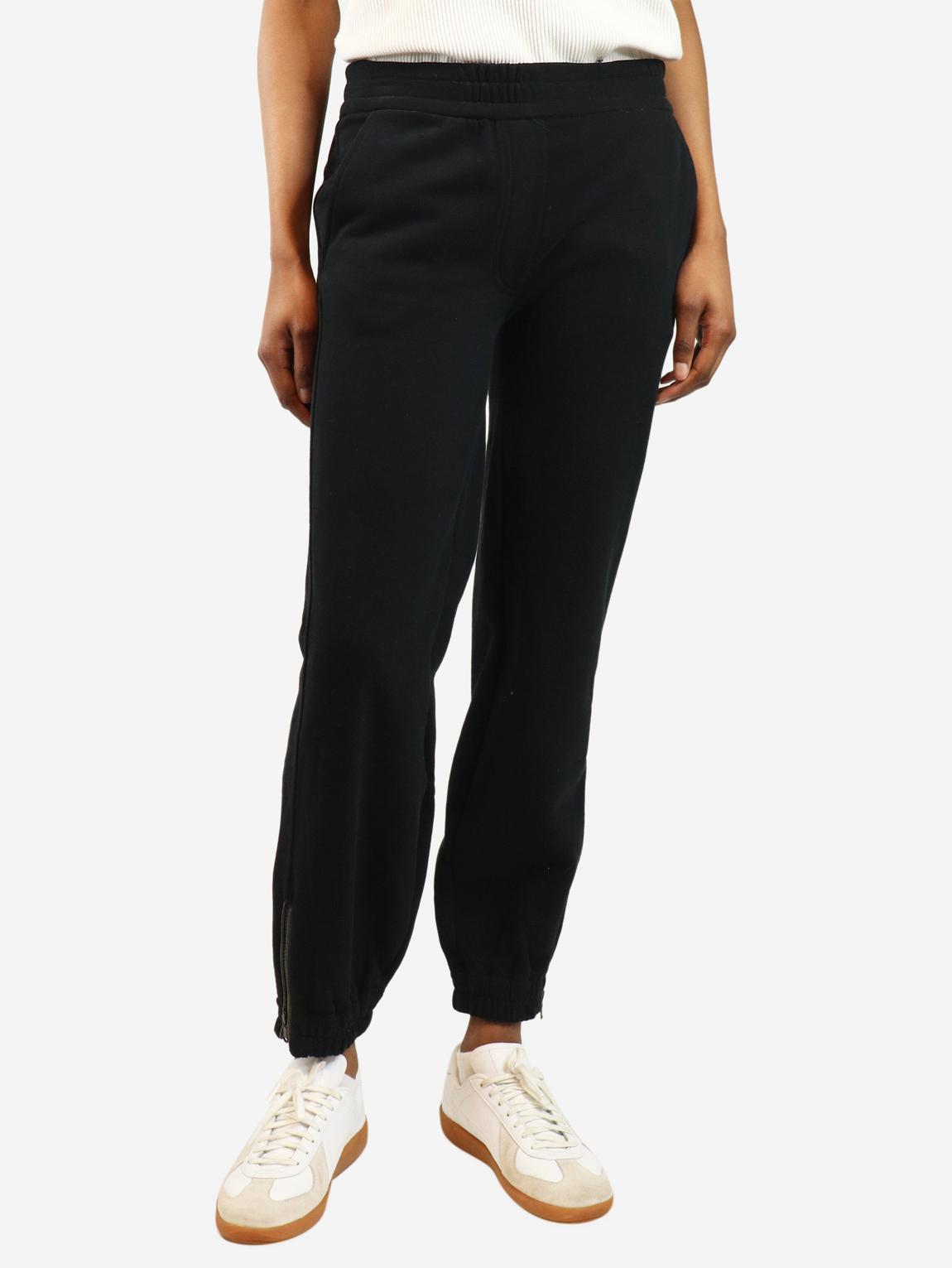 Black elasticated joggers main product photo