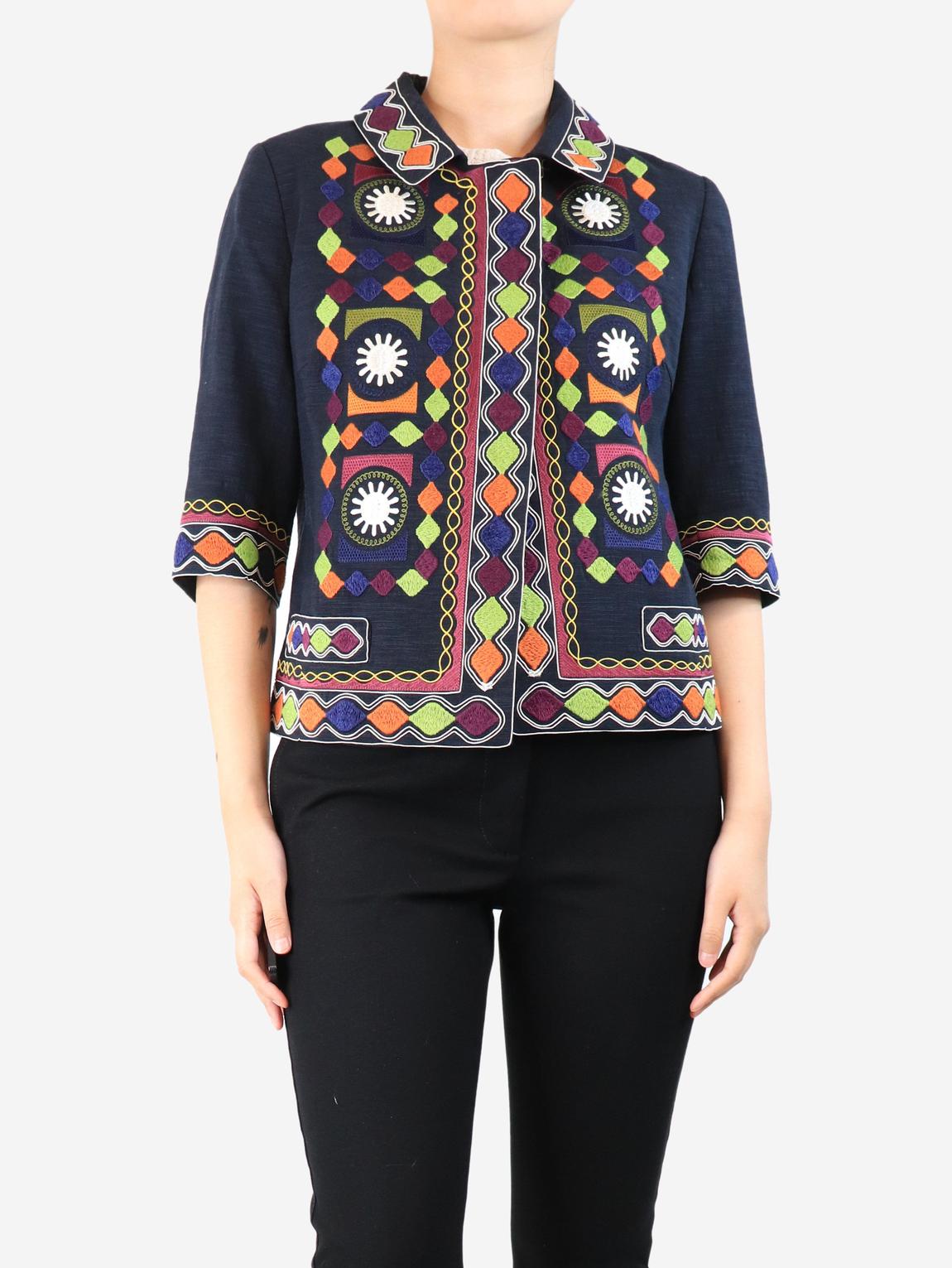 Etro navy embroidered short main product photo