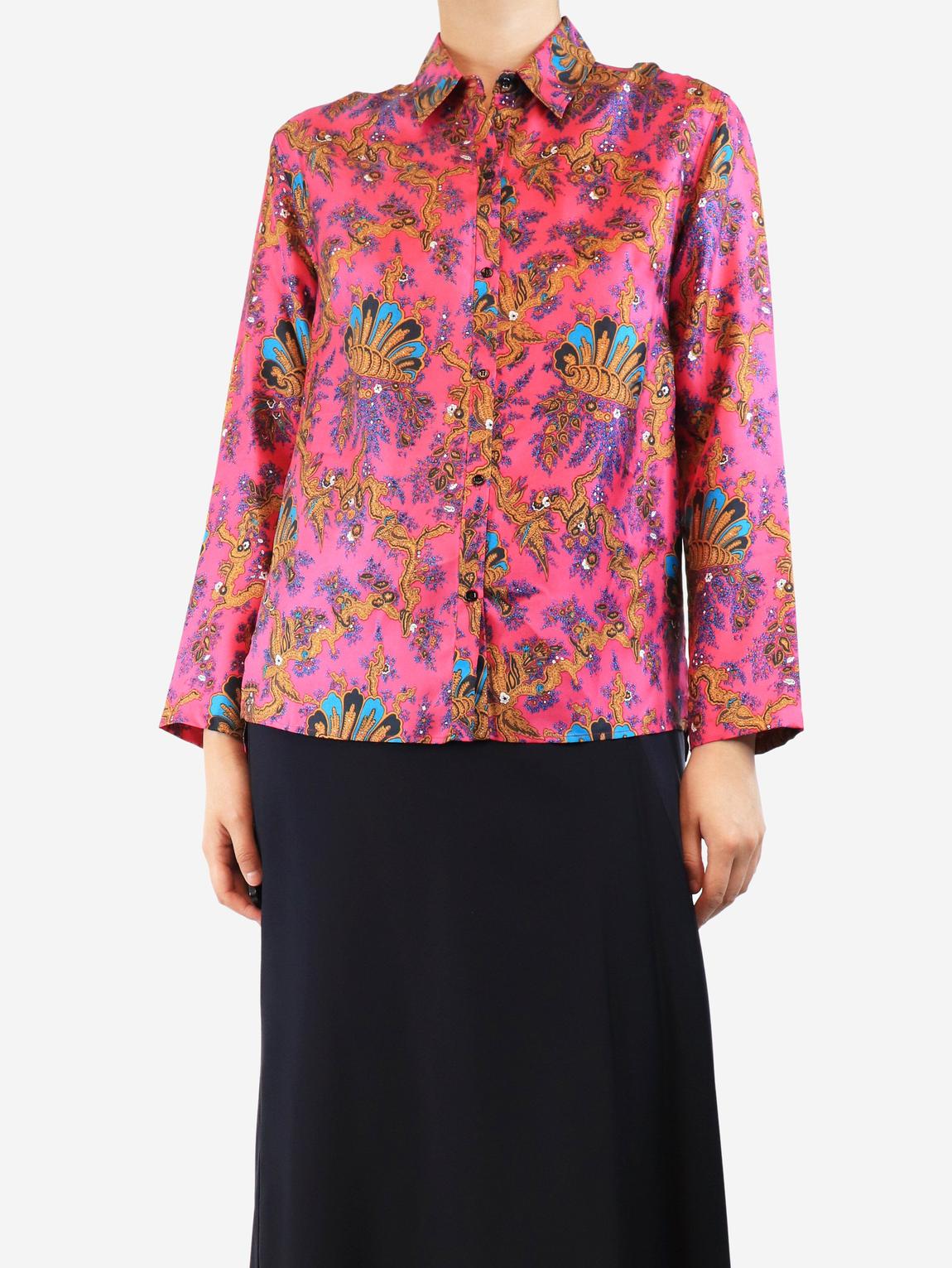 Sandro pink silk printed main product photo