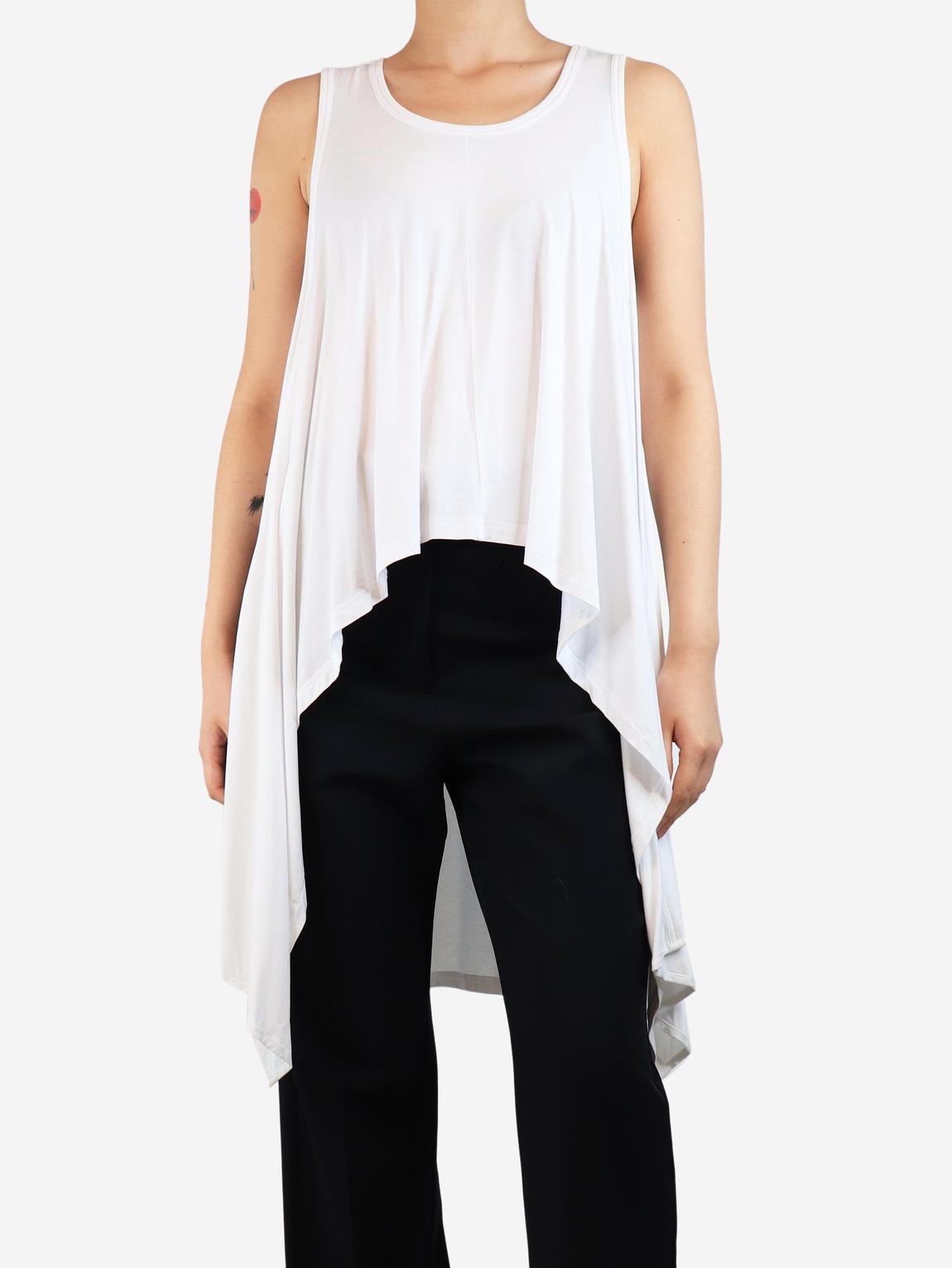 Loewe white flowy tank top. main product photo