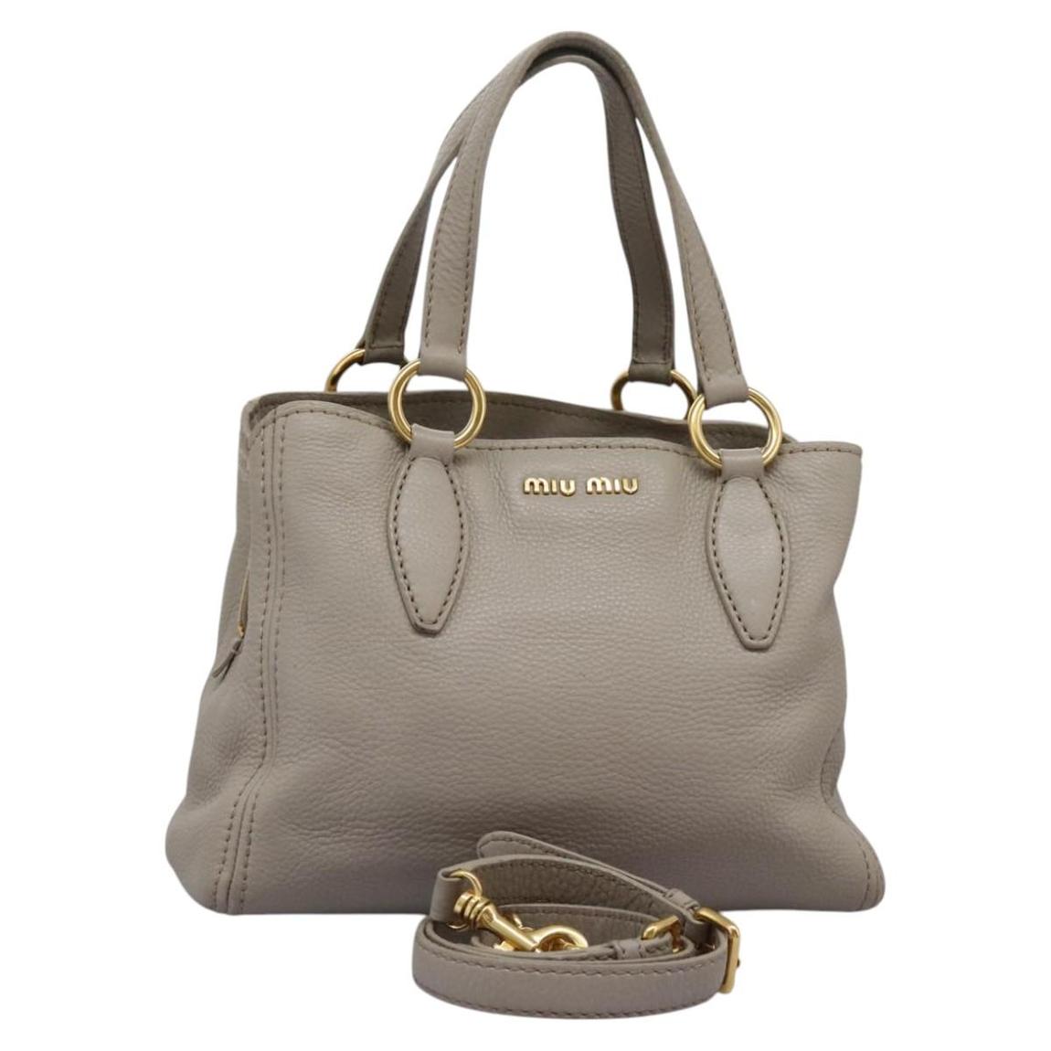 Miu Miu grey grained main product photo