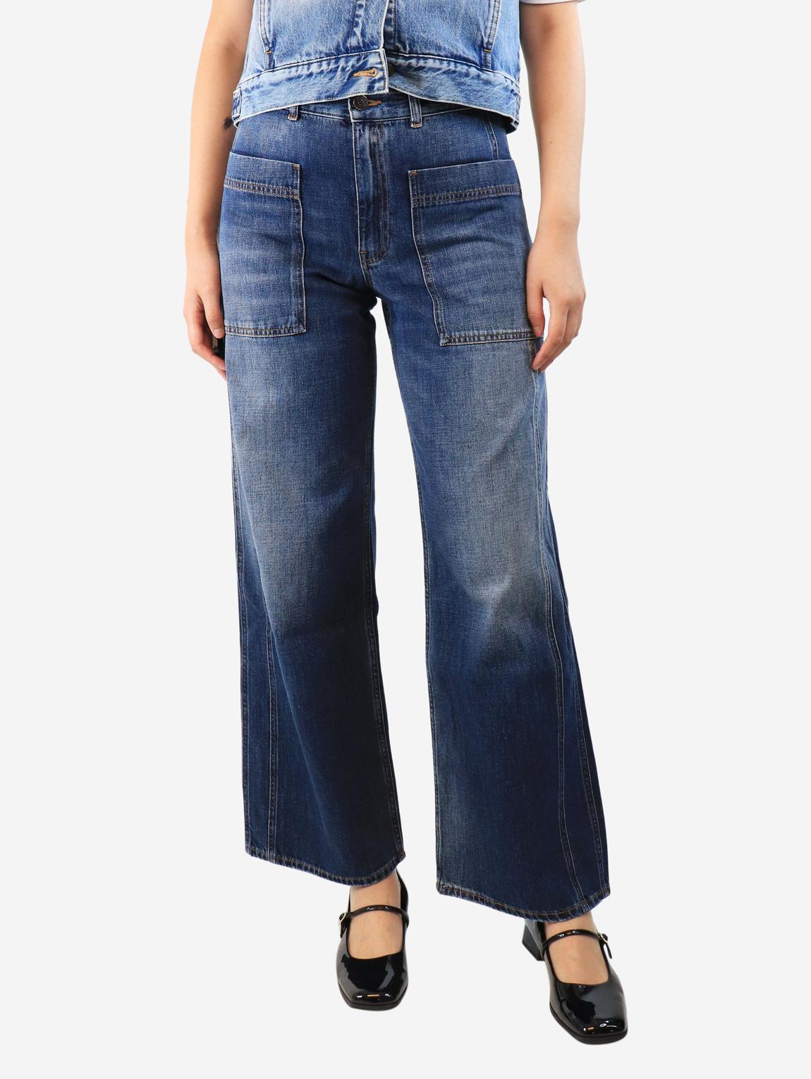 ME+EM blue wide-leg jeans main product photo