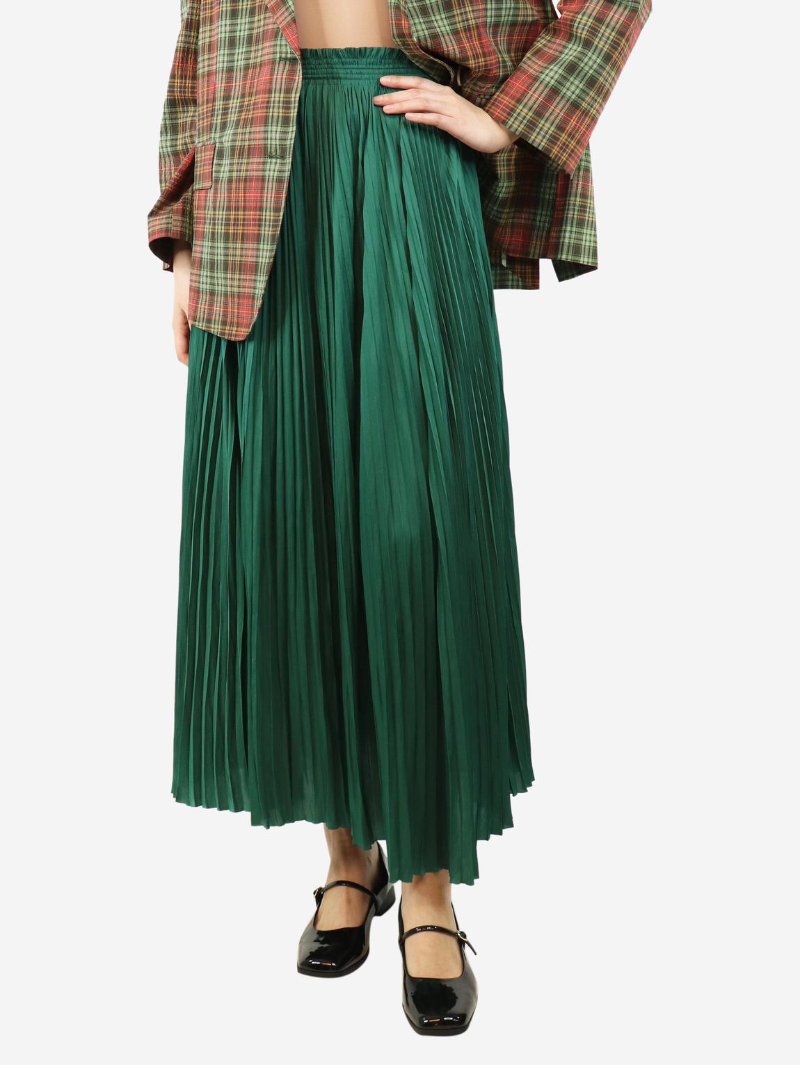 Ulla Johnson teal pleated main product photo