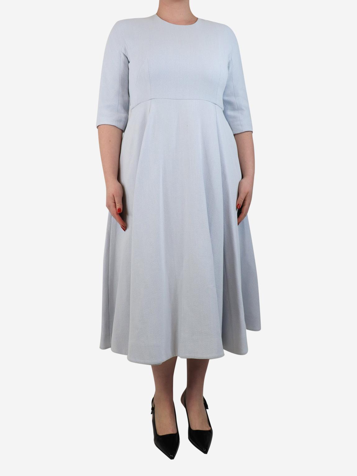 Light blue Georgie crepe midi dress main product photo