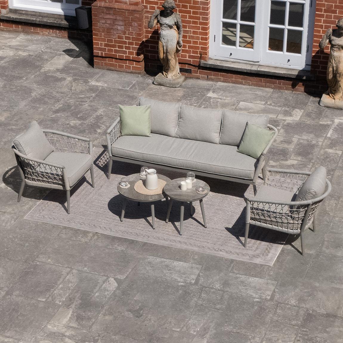 Monaco 3 Seat Sofa Set - Cool Linen main product photo