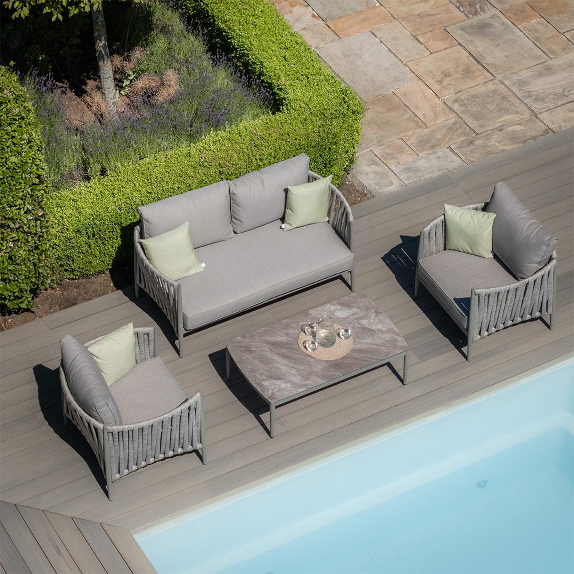 Milan 2 Seat Sofa Set - Cool Linen main product photo