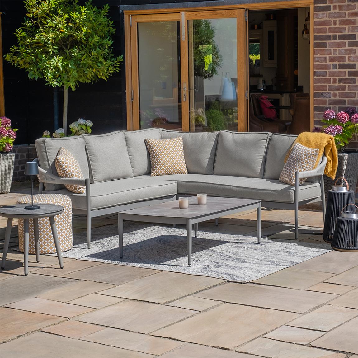 Florence Small Corner Sofa Set - Cool Linen main product photo