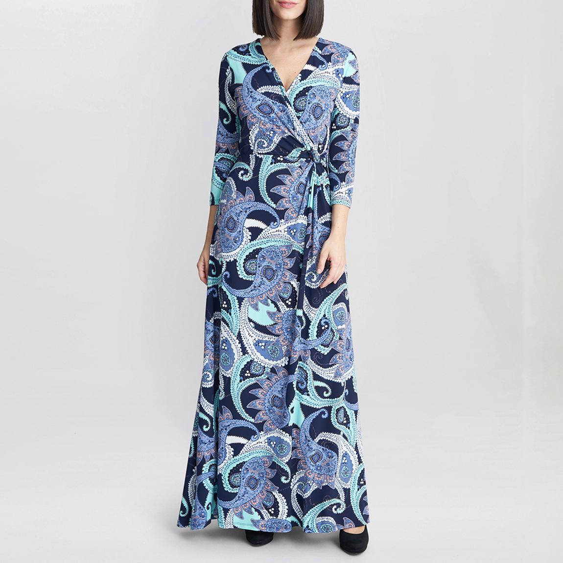 Blue Mélange Danielle Wrap Maxi Dress main product photo