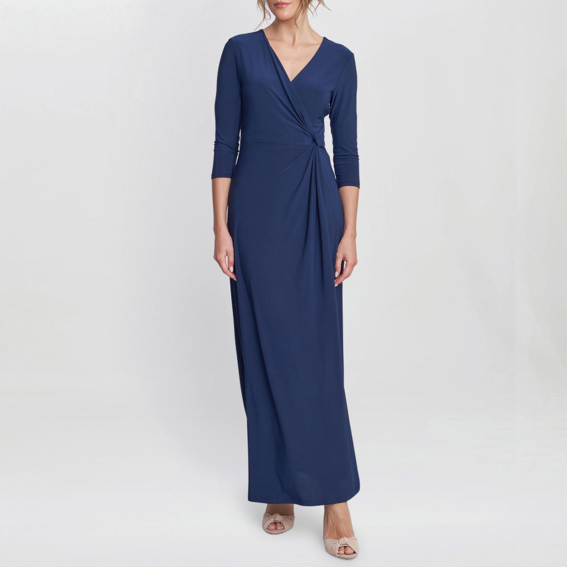 Navy Celine Wrap Maxi Dress main product photo