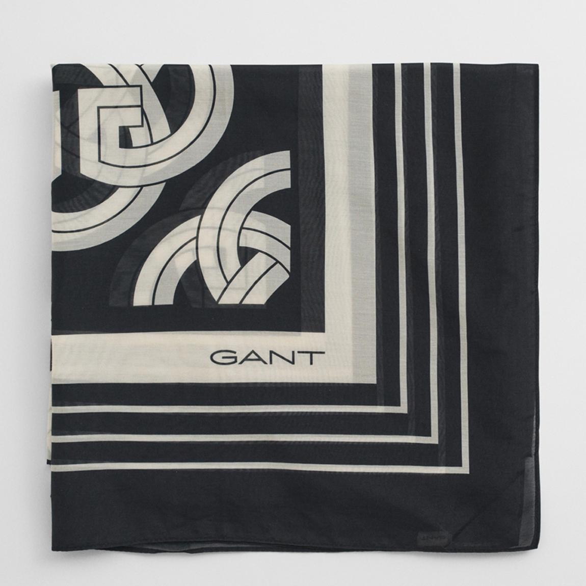 Black/ Cream G Pattern Cotton Silk Sarong main product photo