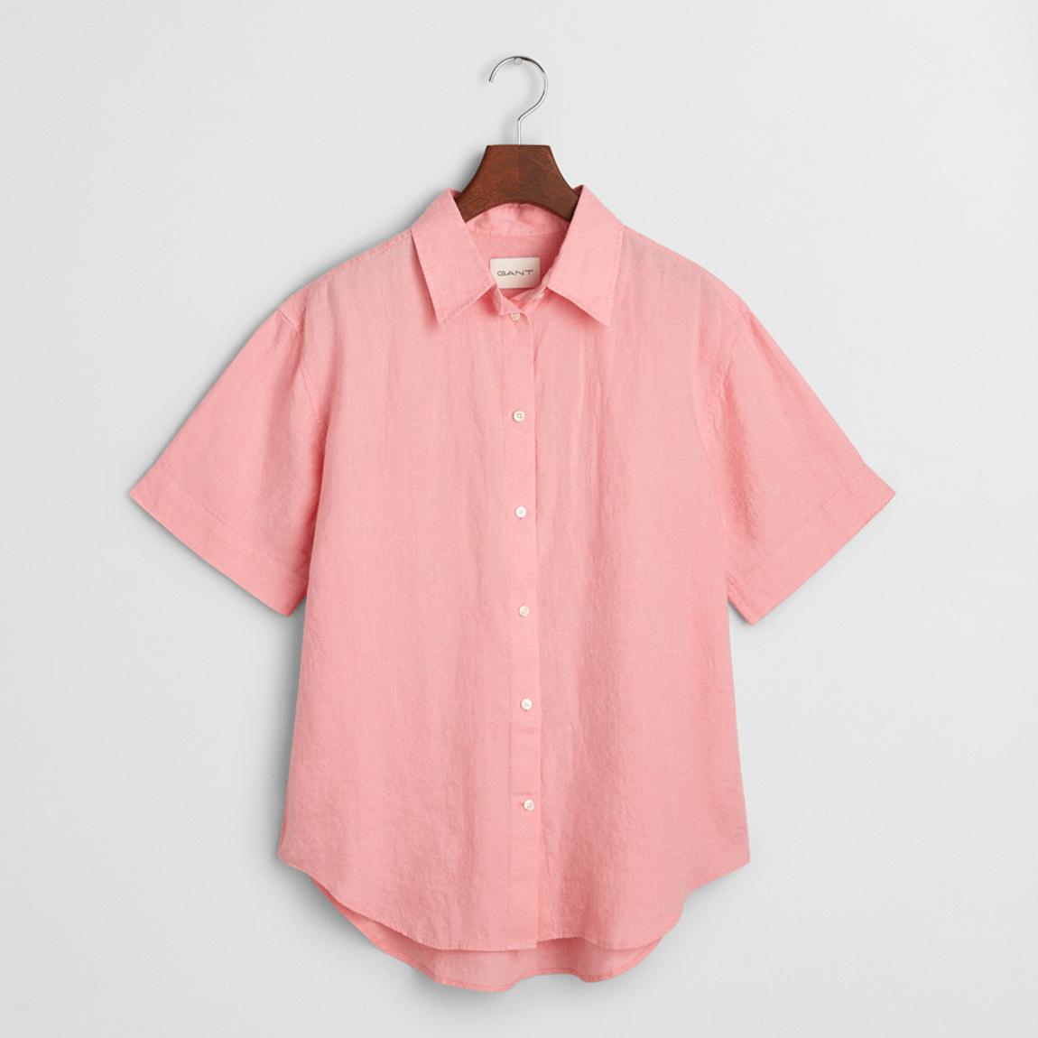 Pink Linen Boxy Shirt main product photo