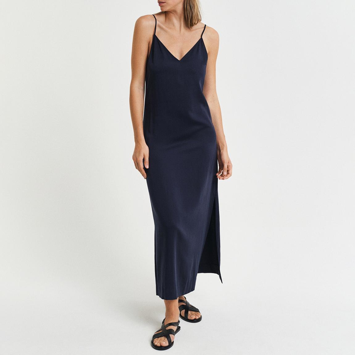 Navy Slip Midi Dress main product photo