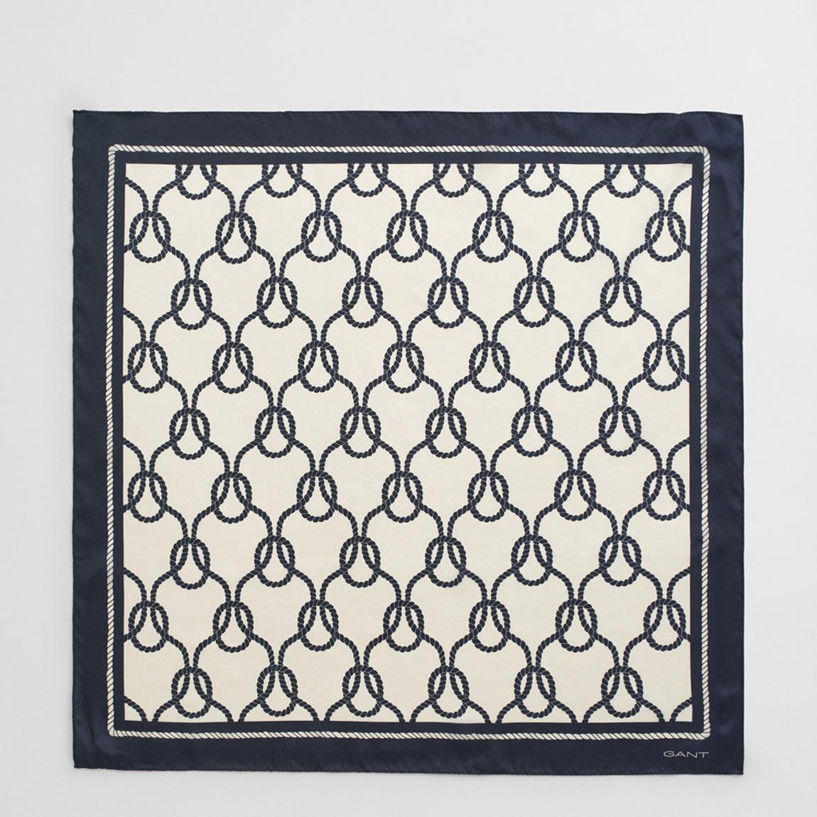 Cream Rope Print Silk Scarf main product photo