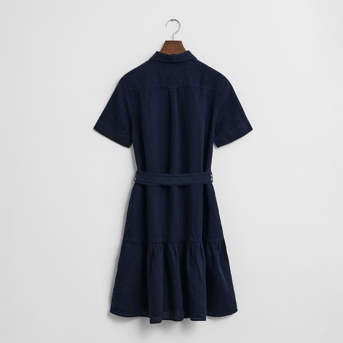 linen dress ethical Sustainable Linen Dress in Pink Coral
