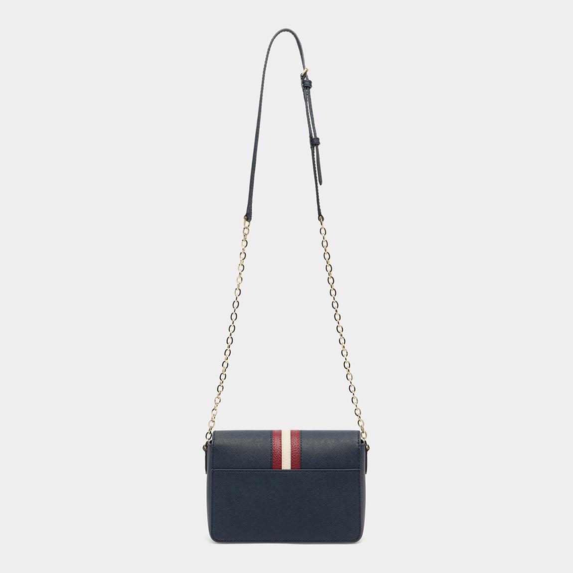 BALLY Navy Blue Embossed Leather Seliah Mini Bag - BrandAlley