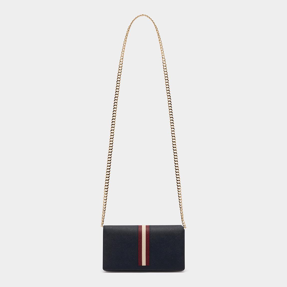 BALLY Navy Blue Sadelle Stripe Mini Bag - BrandAlley