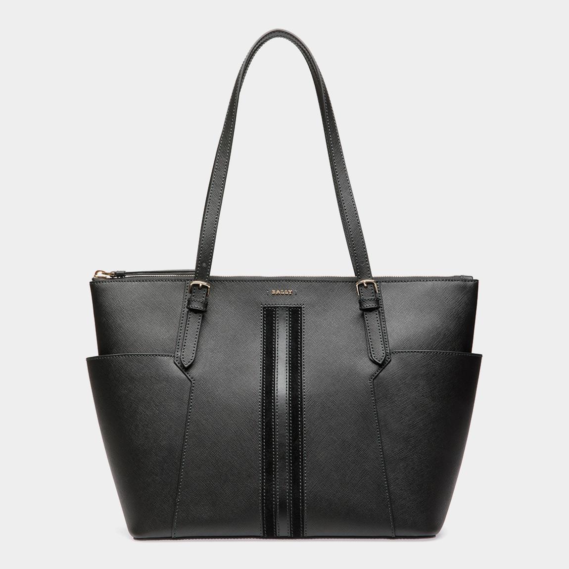 BALLY Black Shaima Embossed Leather Tote Bag - BrandAlley BALLY Black Shaima Embossed Leather Tote Bag - BrandAlley