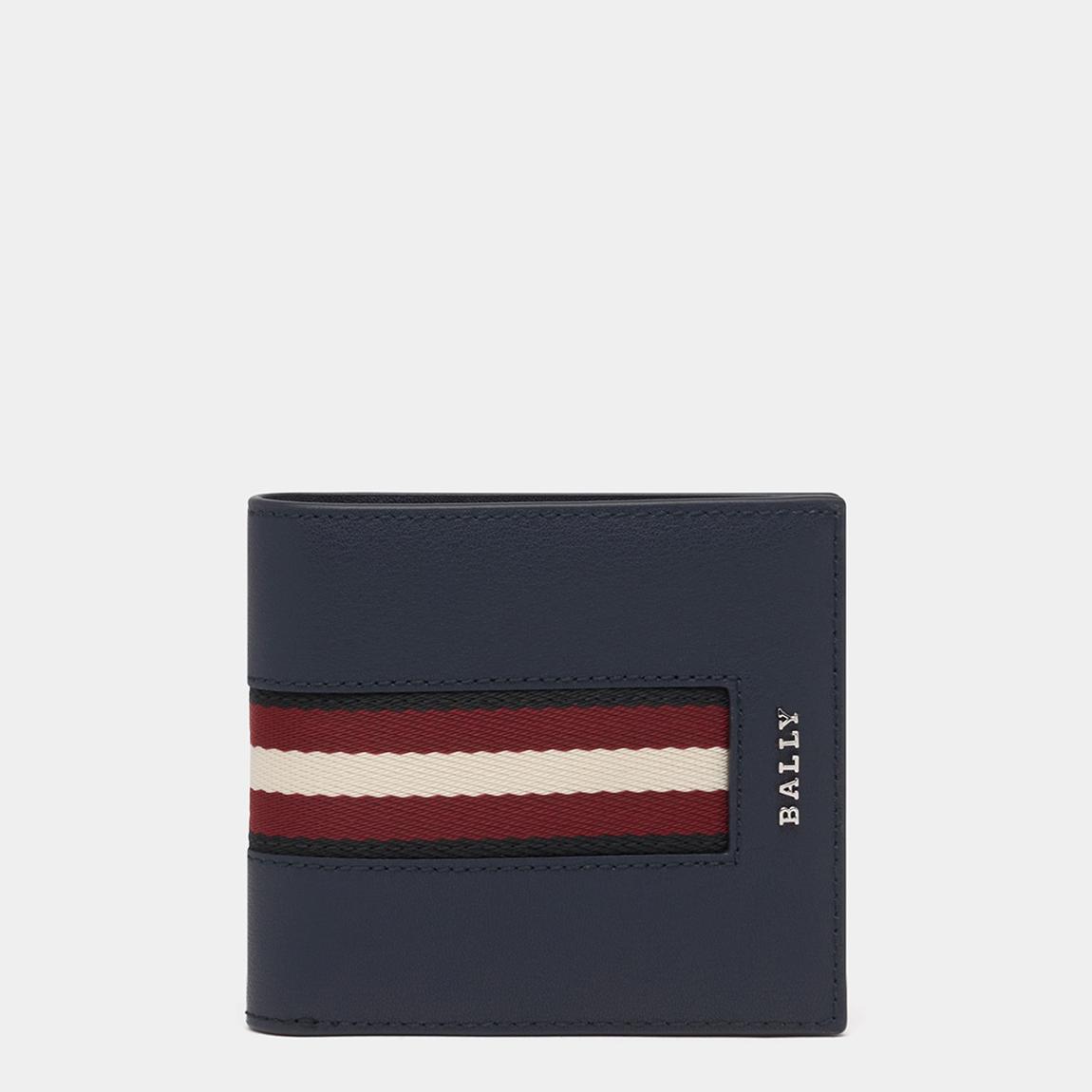 BALLY Navy Blue Hasai Leather Wallet - BrandAlley