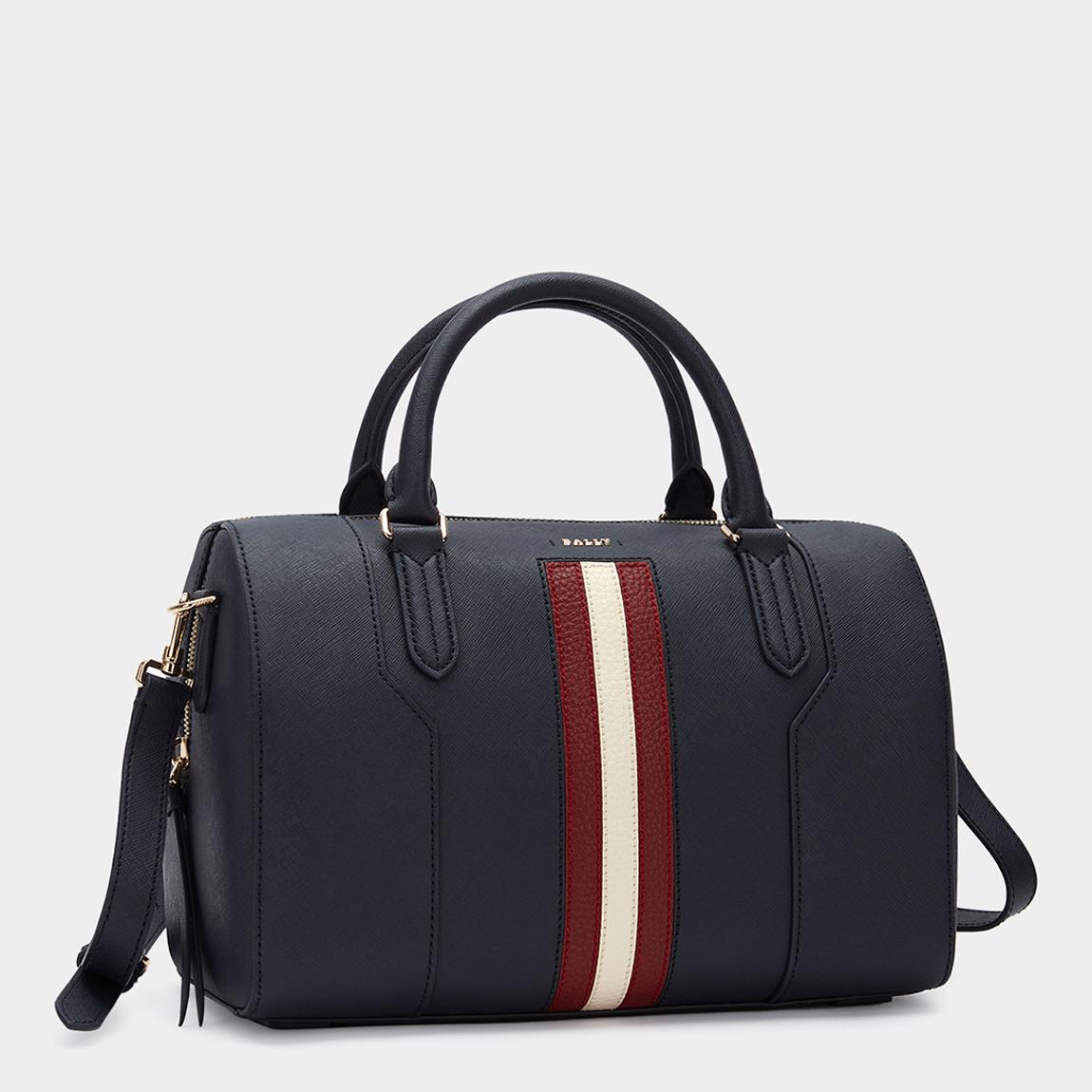 BALLY Blue Selene Embossed Leather Bowling Bag - BrandAlley