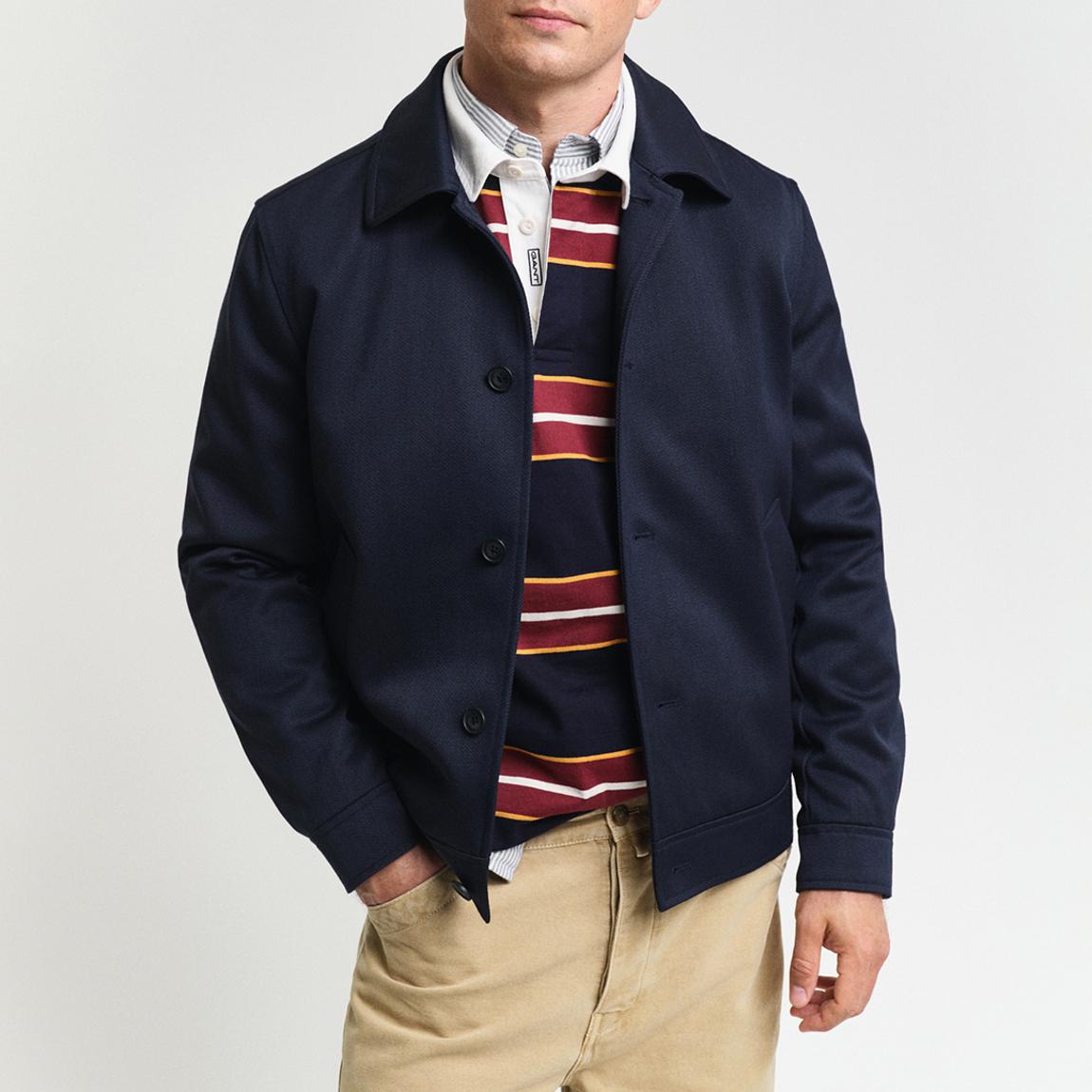 Navy Wool Twill Jacket main product photo