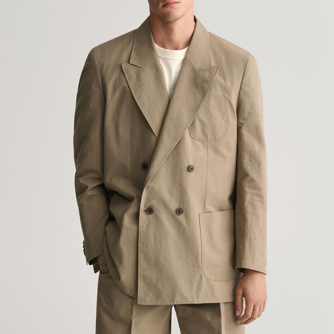Beige Oversized Safari Suit Blazer main product photo