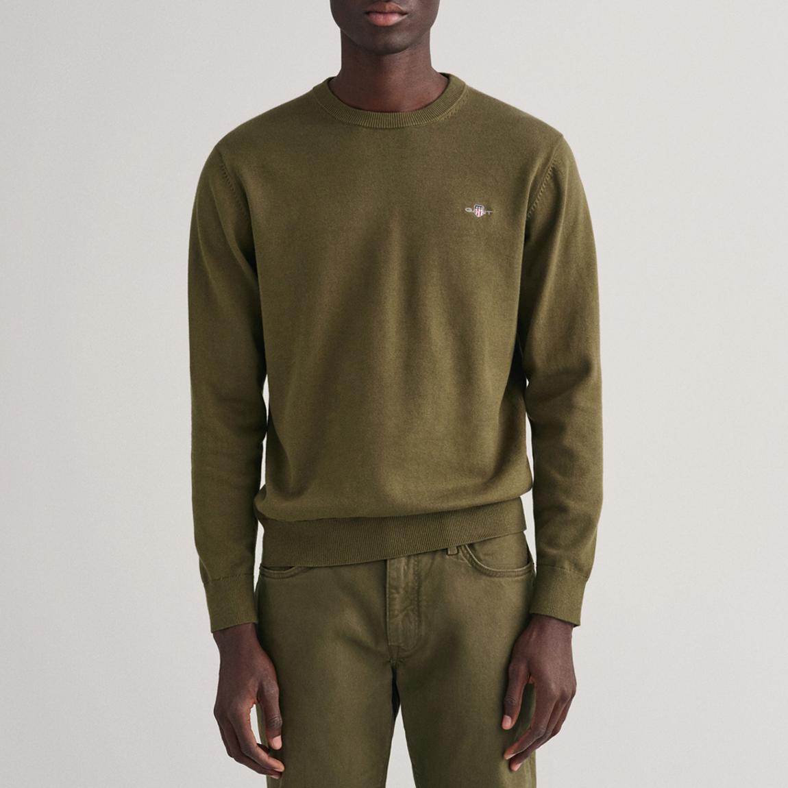 Dark Green Classic Cotton Jumper main product photo