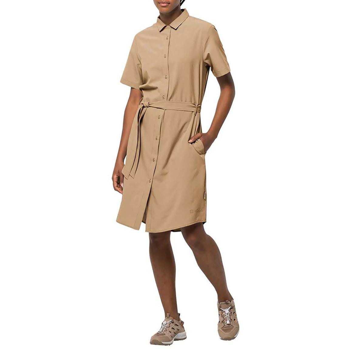 Tan Midi Shirt Dress main product photo