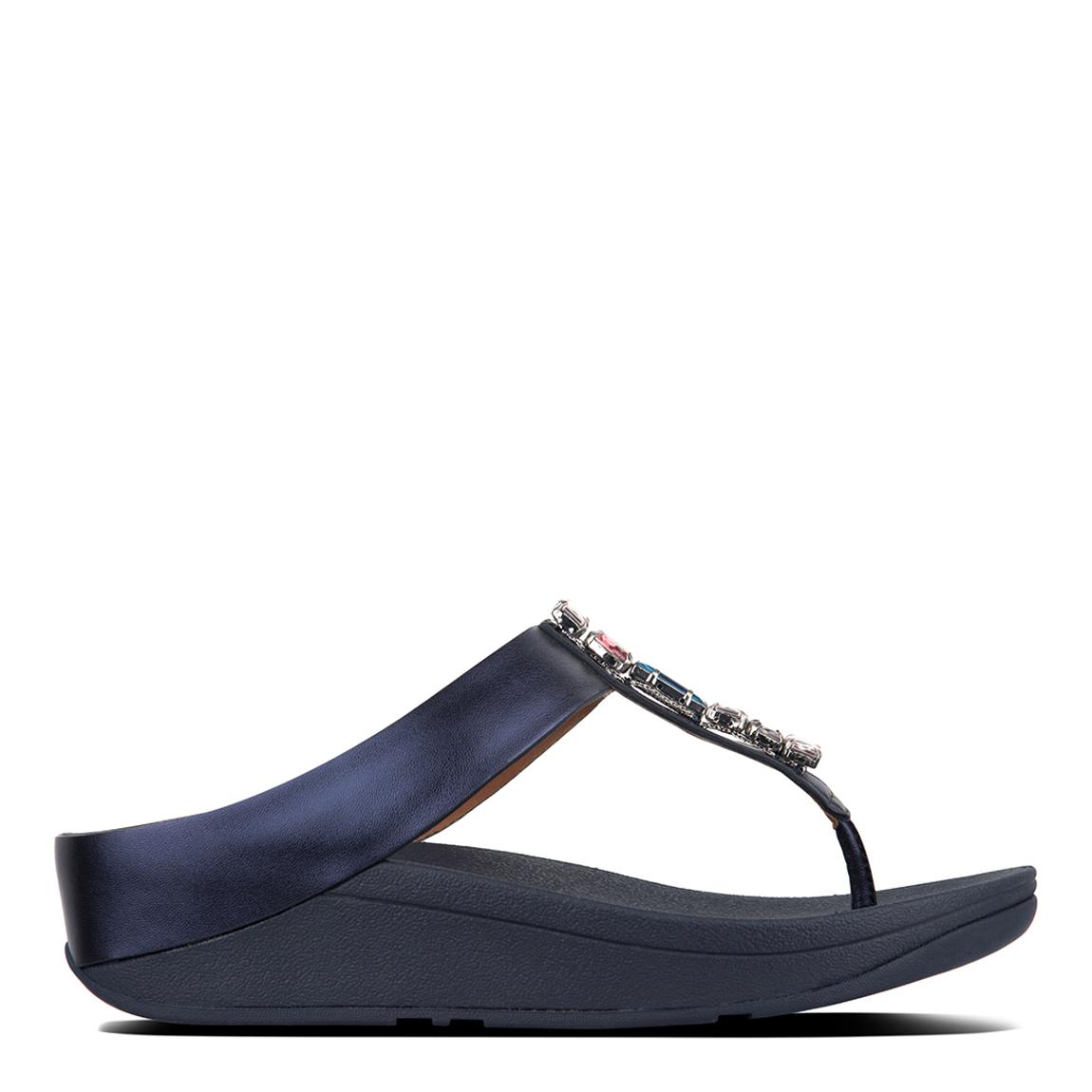 Blue Fino Bejewelled Toe Post Sandals main product photo