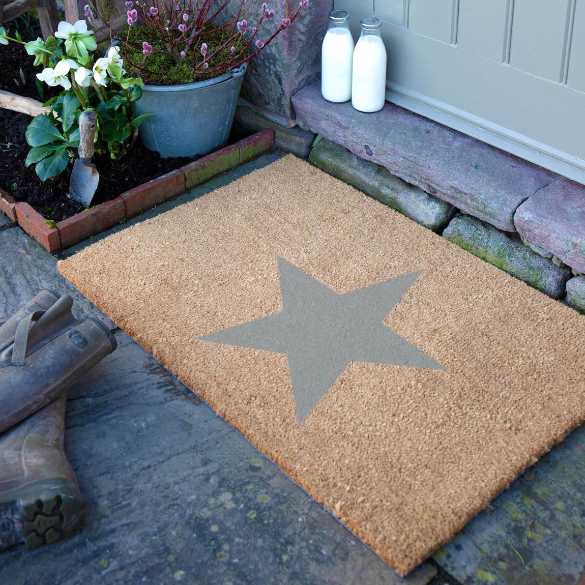 Country Home Star Extra Large Grey Doormat 90x60cm main product photo