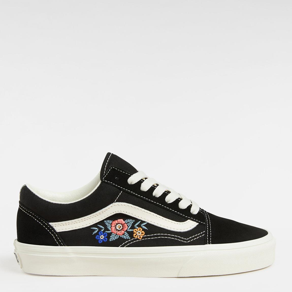 Unisex Black Floral Old Skool Trainers main product photo