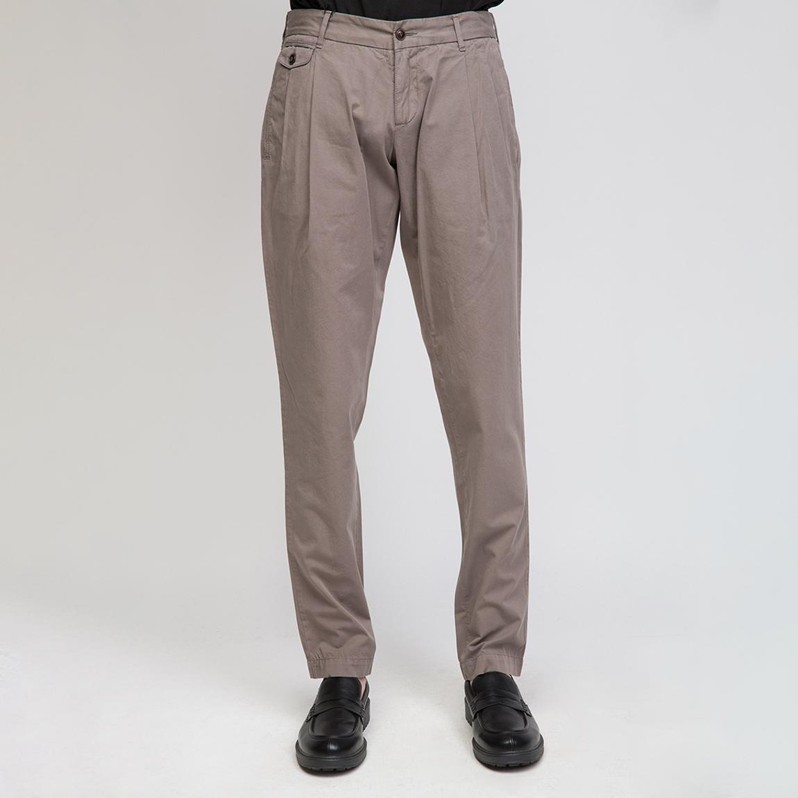 Taupe Pleat Crease Chinos main product photo
