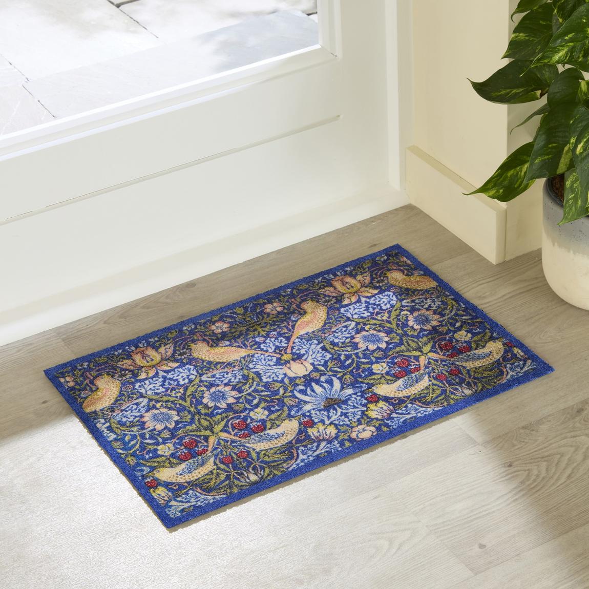 William Morris Strawberry Thief Indoor Washable Doormat 60x40cm main product photo
