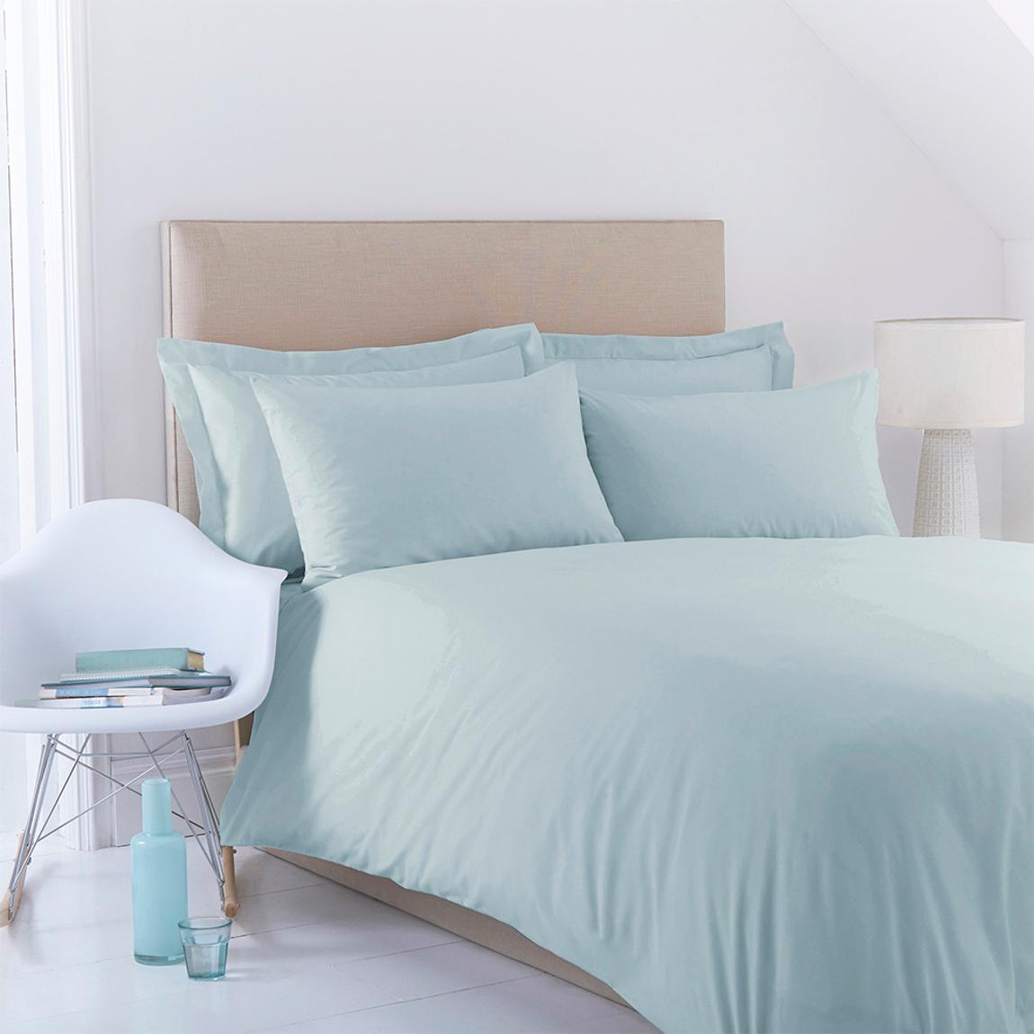 Poetry Plain Dye Single Duck Egg Blue Duvet Cover Set main product photo